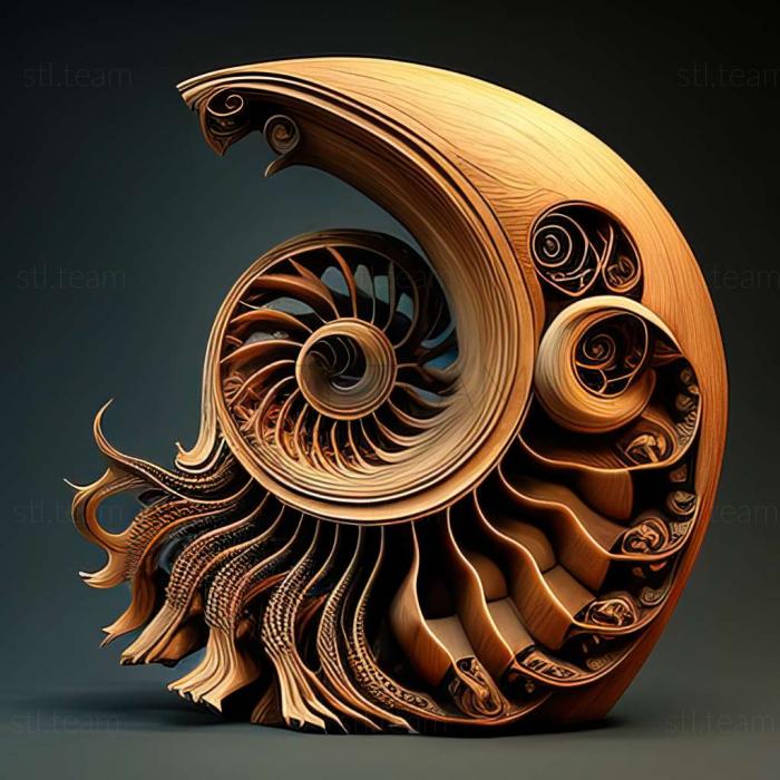 3D model Nautilus cookanum (STL)